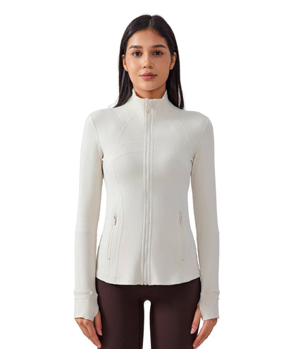Yoga Sports Jacket Women Elastic Zipper Running Fitness Yoga Jackets