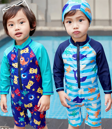 Children's one-piece swimsuit sun protection