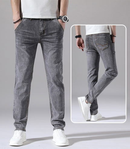 Retro Thin Jeans Straight Loose Casual Trousers Men