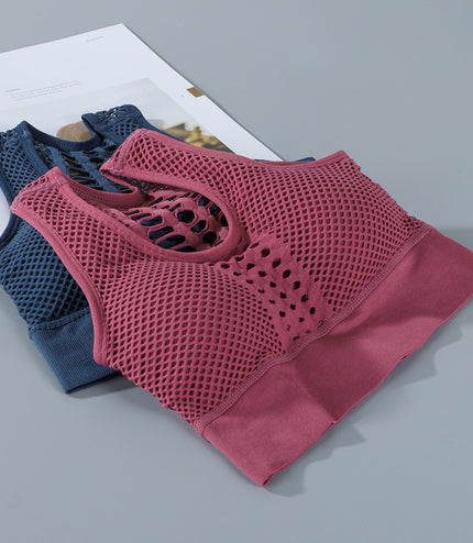 Women Sports Bra Sexy Brathable Mesh Sports Top