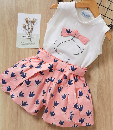 Kids Baby Girls Clothes New Short Sleeve T-Shirt Pants Dress