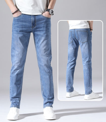 Retro Thin Jeans Straight Loose Casual Trousers Men