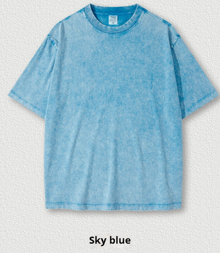 Washed Round Neck Short Sleeve Batik Children's T-shirt