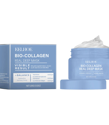 EELHOE Bio Collagen Face Mask Peel off Moisturizing Facial Nicotinamide Smooth Face Skin Deep Cleansing Blackhead Peel off Mask