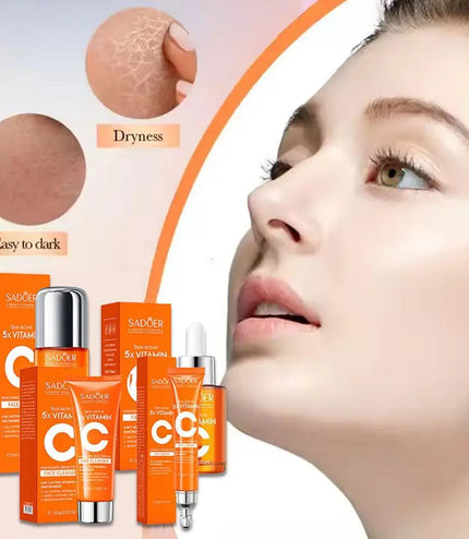 Vitamin C Facial Cleanser &amp; Eye Cream Set – Brighten, Hydrate, and Refresh