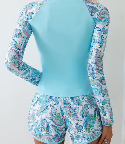 Boxer Sports Beach Print Two-piece Swimsuit