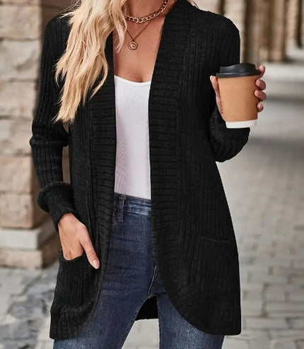 Directional Pattern Long Cardigan For Women