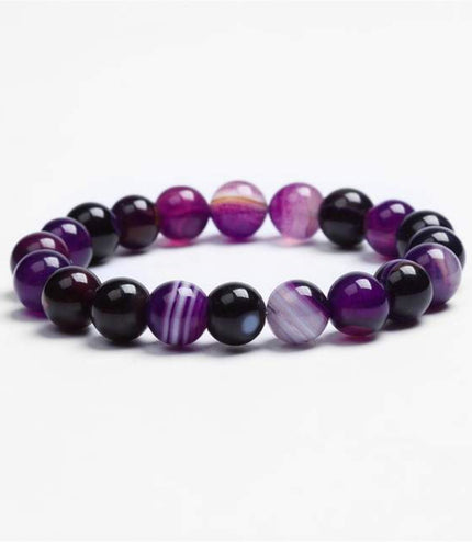 Bracelet En Pierre Naturelle Violet Pour Femme