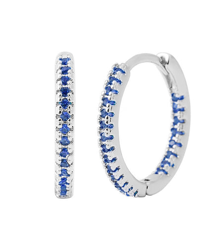 Circle Female Earrings Ear Clip Multicolor Zircon Elegant