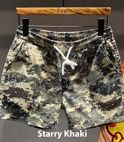 Camouflage Cropped Loose Casual Shorts