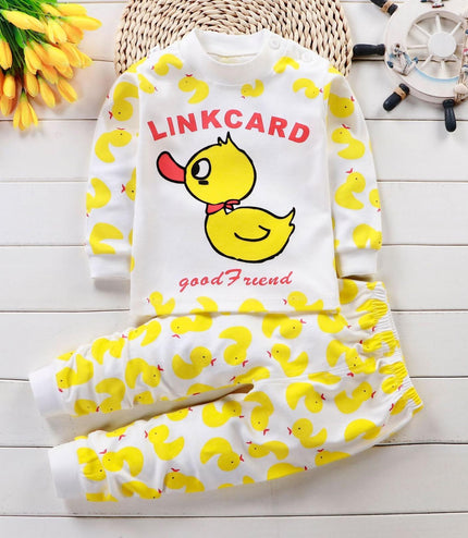 Autumn Cotton Base Baby Pajamas Set