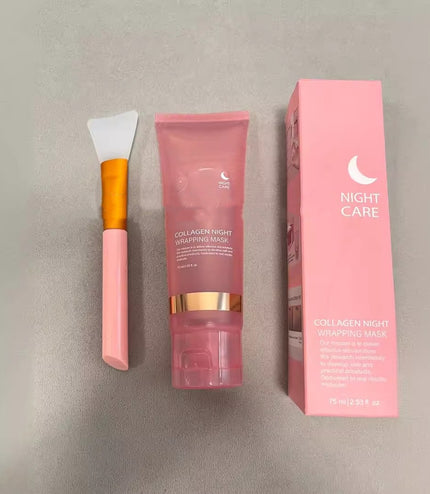 Face Night Mask Collagen Wrapping Mask Natural Ingredients Firming Elasticity & Hydration Anti-wrinkle For Skin Care