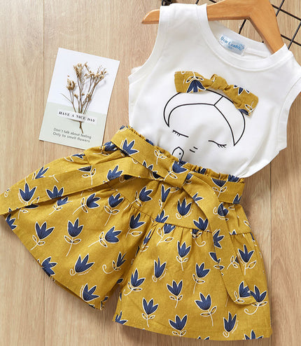 Kids Baby Girls Clothes New Short Sleeve T-Shirt Pants Dress