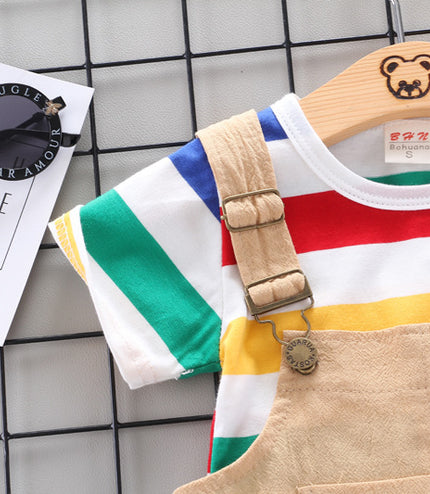 Rainbow Bib Pants Girls Baby Kids