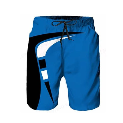 European And American 3D Digital Printing Leisure Irregular Shorts