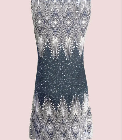 Women's Retro Printed Knitted Polyester Sunshine Skirt