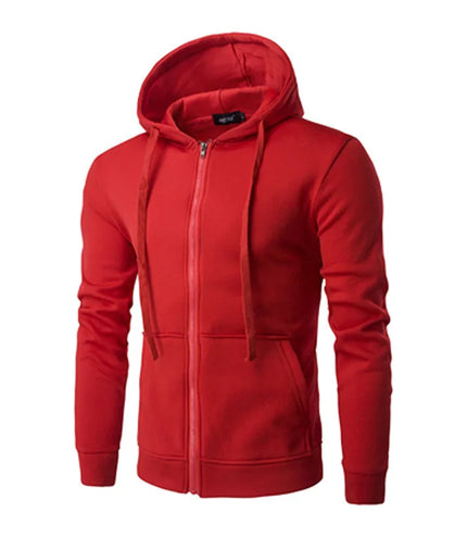 Autumn Men Sweatshirts Long Sleeve Jacket Hoodie Zipper Closure Jacket Male Hoodies Sweatshirt Slim Fit Male Clothing