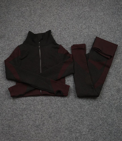Three-piece Stretch Fitness Pants Sports Yoga Suit