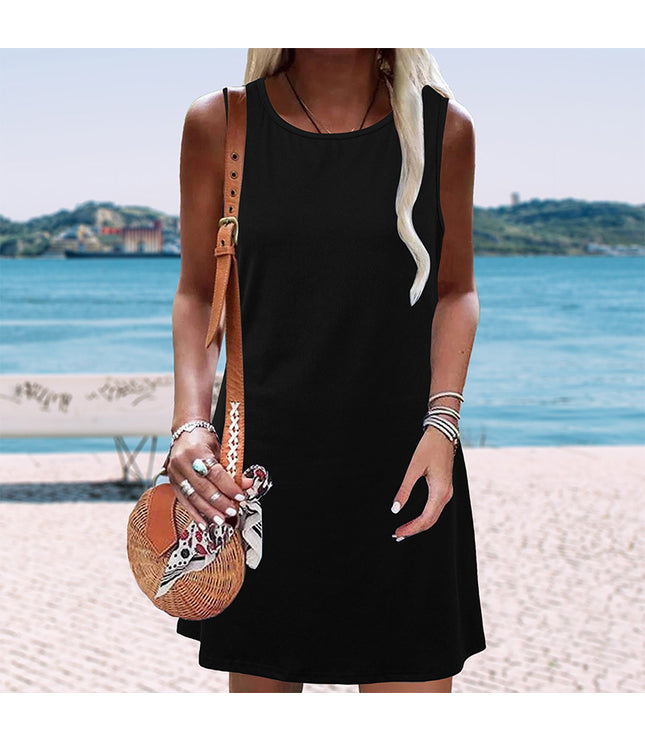 European And American Women's Clothing Vest Dress
