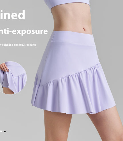 Pleated Fitness Yoga Skirts Sports Tennis Skirt
