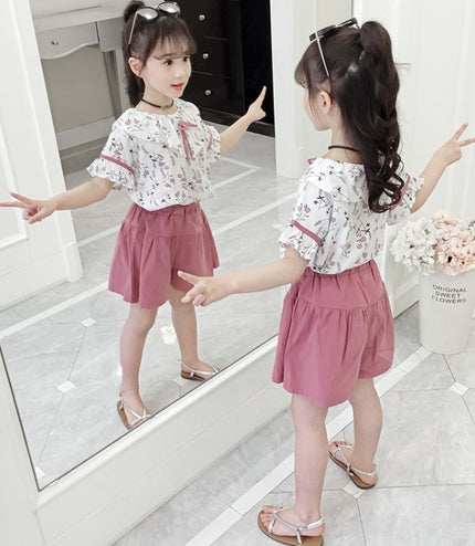 Western Style Children's Two-piece Shorts For Big Kids