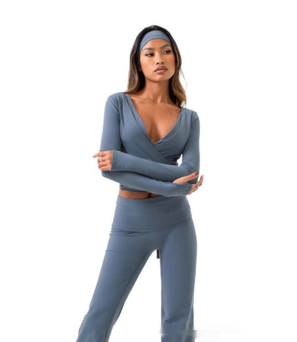 Spring Sports Workout Long Sleeve Yoga Clothes
