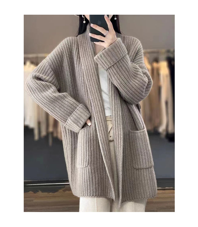 Plus Size Women's Sweater Cardigan Mid-length