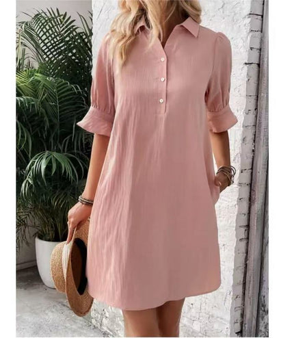 Casual Loose Solid Color Dress