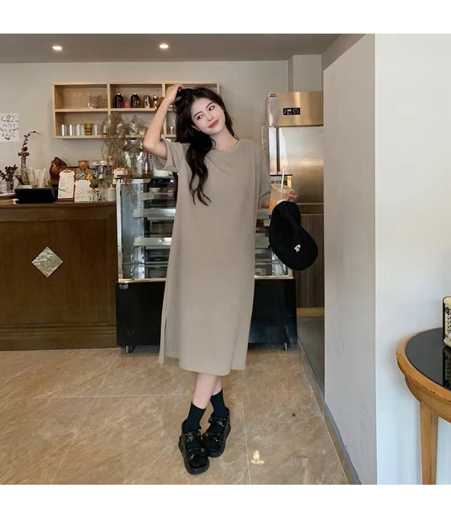 Plus Size Short Sleeve Casual Dress Women