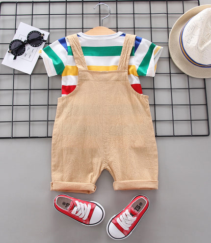 Rainbow Bib Pants Girls Baby Kids