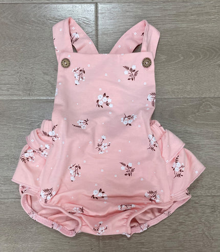 Kids Fashion Print Ruffle Sling Bodysuit
