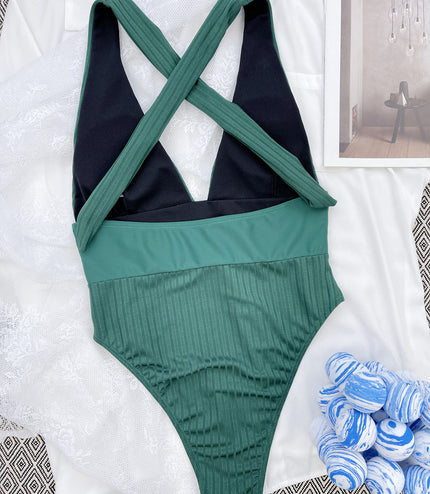 One-piece Swimsuit Patchwork Swimsuit Bikini