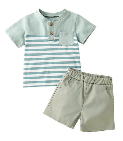 Infant Children Dried Slice Stitching Open Collar Suit