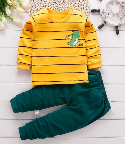 Autumn Cotton Base Baby Pajamas Set