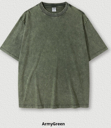 Washed Round Neck Short Sleeve Batik Children's T-shirt