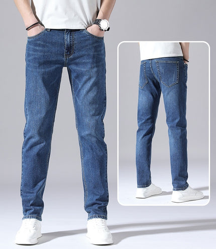 Retro Thin Jeans Straight Loose Casual Trousers Men