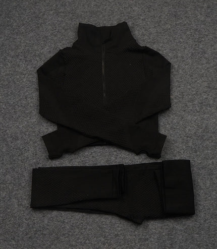 Three-piece Stretch Fitness Pants Sports Yoga Suit