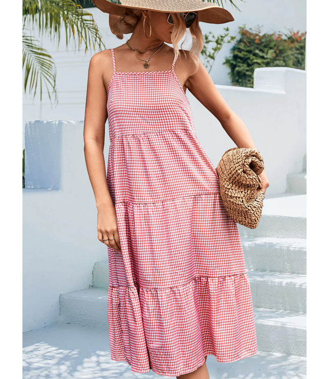 Classic Plaid Camisole Dress Women's
