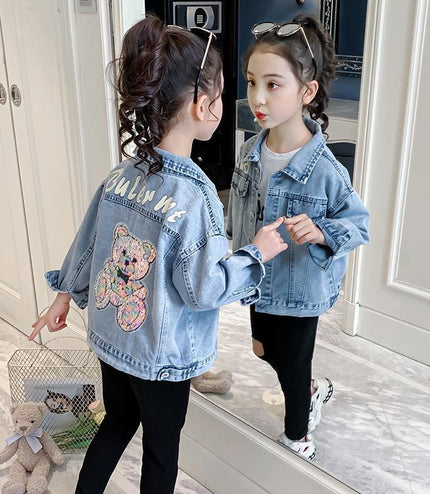 Cartoon Jacket Clothes Children Denim Tops