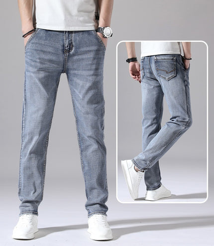 Retro Thin Jeans Straight Loose Casual Trousers Men