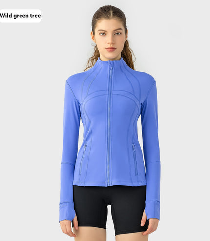 Yoga Sports Jacket Women Elastic Zipper Running Fitness Yoga Jackets