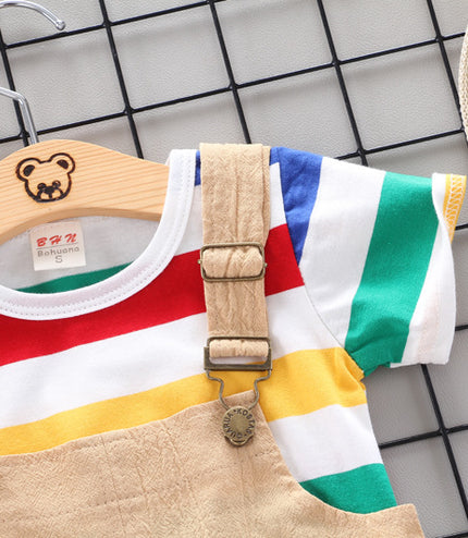 Rainbow Bib Pants Girls Baby Kids