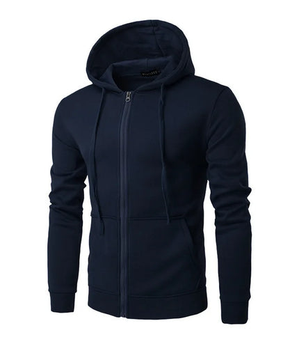 Autumn Men Sweatshirts Long Sleeve Jacket Hoodie Zipper Closure Jacket Male Hoodies Sweatshirt Slim Fit Male Clothing
