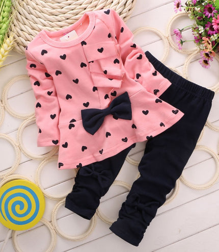 Love bow girl set