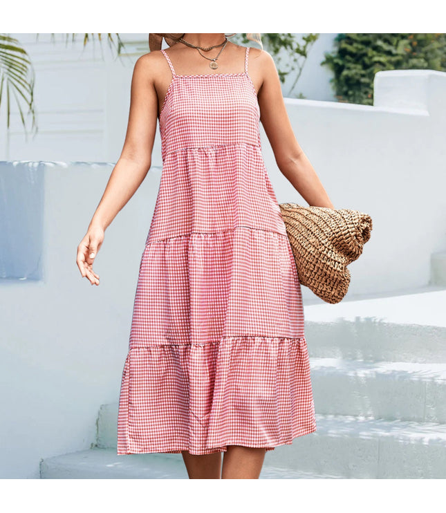 Classic Plaid Camisole Dress Women's