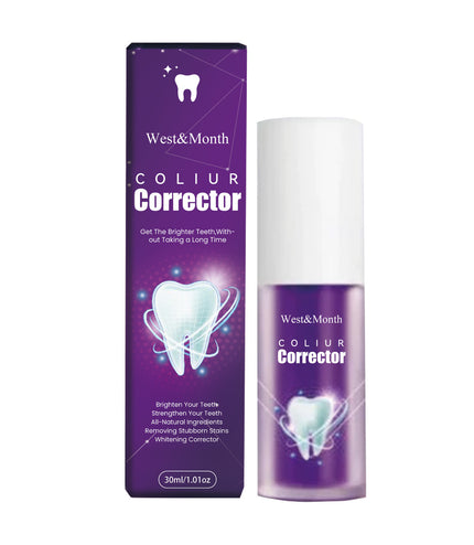West&Month Purple Whitening Toothpaste Clean Stains Oral Odor Care Gums Whitening Teeth Toothpaste