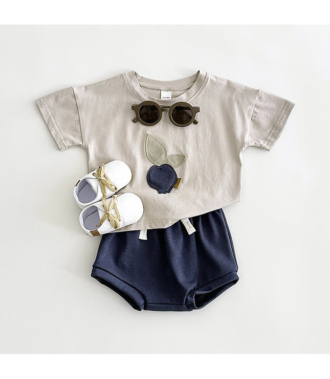 Summer Children's Fruit Patch T-shirt Shorts Set