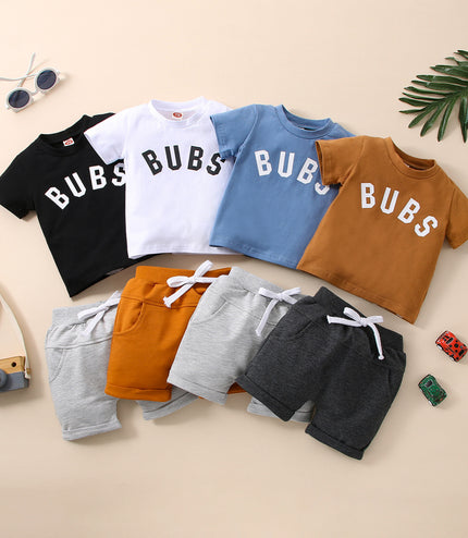 Short Sleeve Suit Boy Letter Printing
