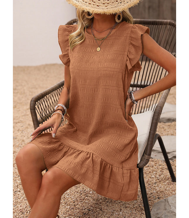 Elegant Solid Color Sleeveless Dress Women