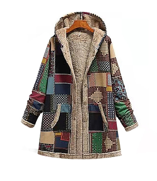 Cotton And Linen Printed Hoodie
